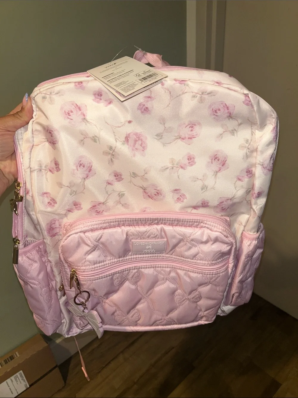 LoveShackFancy x Target Quilted Pink Floral Backpack